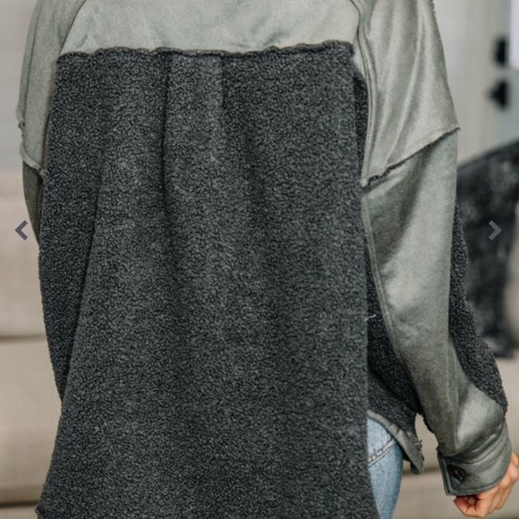 Listicle Mixed Media Jacket - Picture 3 of 12